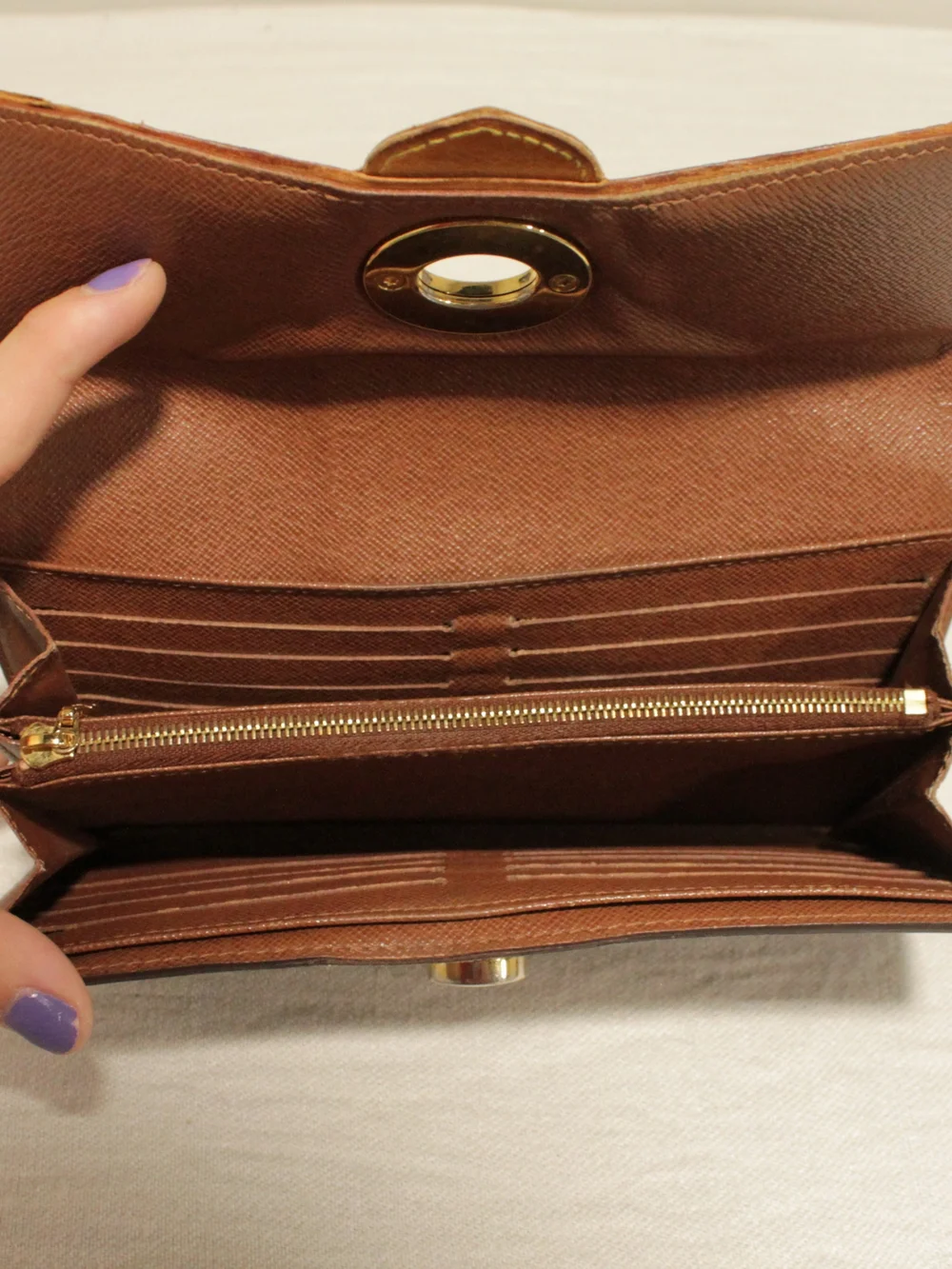 Louis Vuitton Brown Monogram Canvas Clutch Wallet
